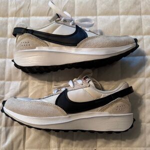Nike White and Beige Athletic Shoes‎